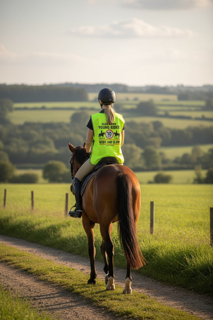 Slow Down Young Rider 10 MPH Hi-Vis Tabard