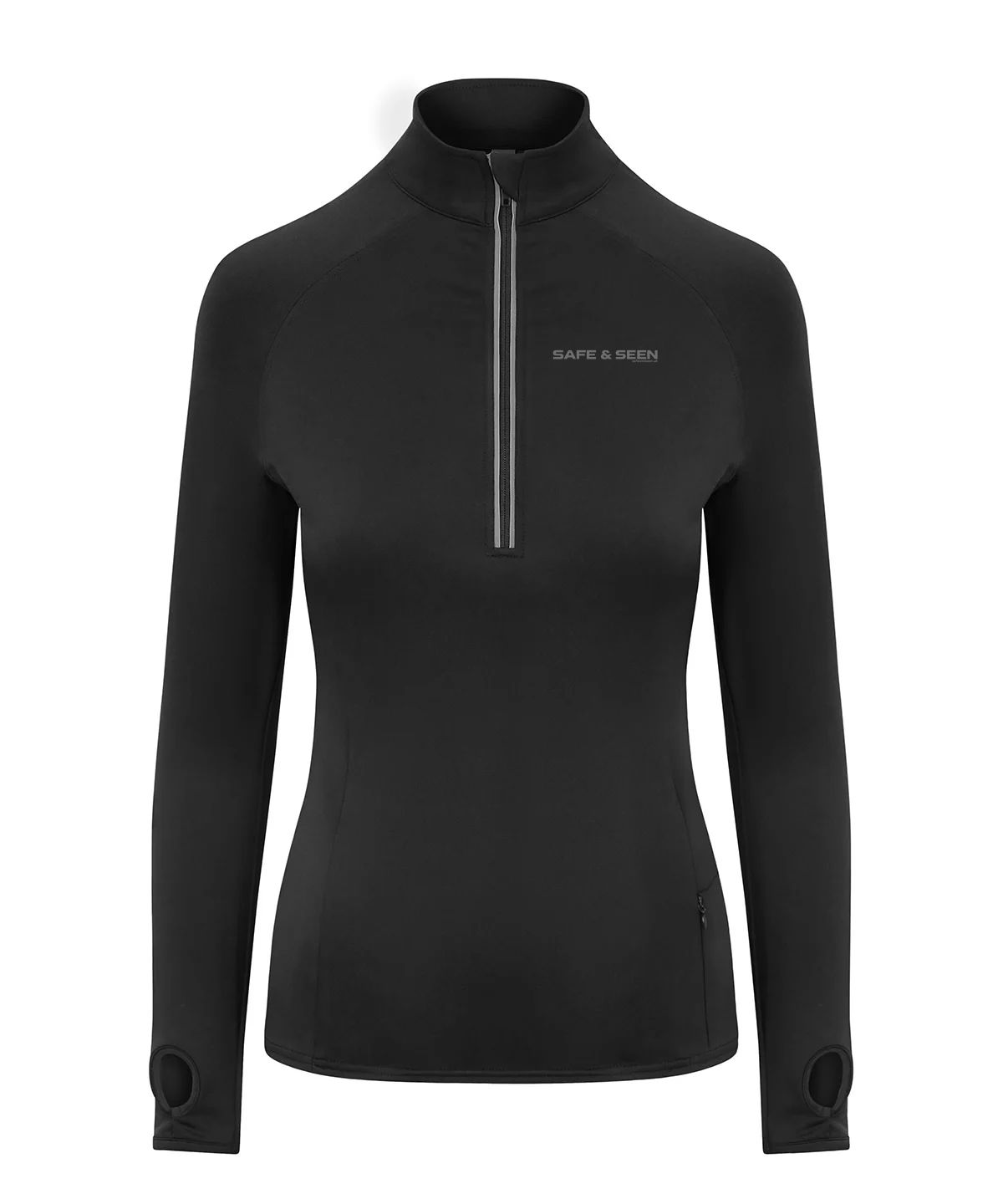 Safe & Seen Women's Cool Flex Half-Zip Performance Top