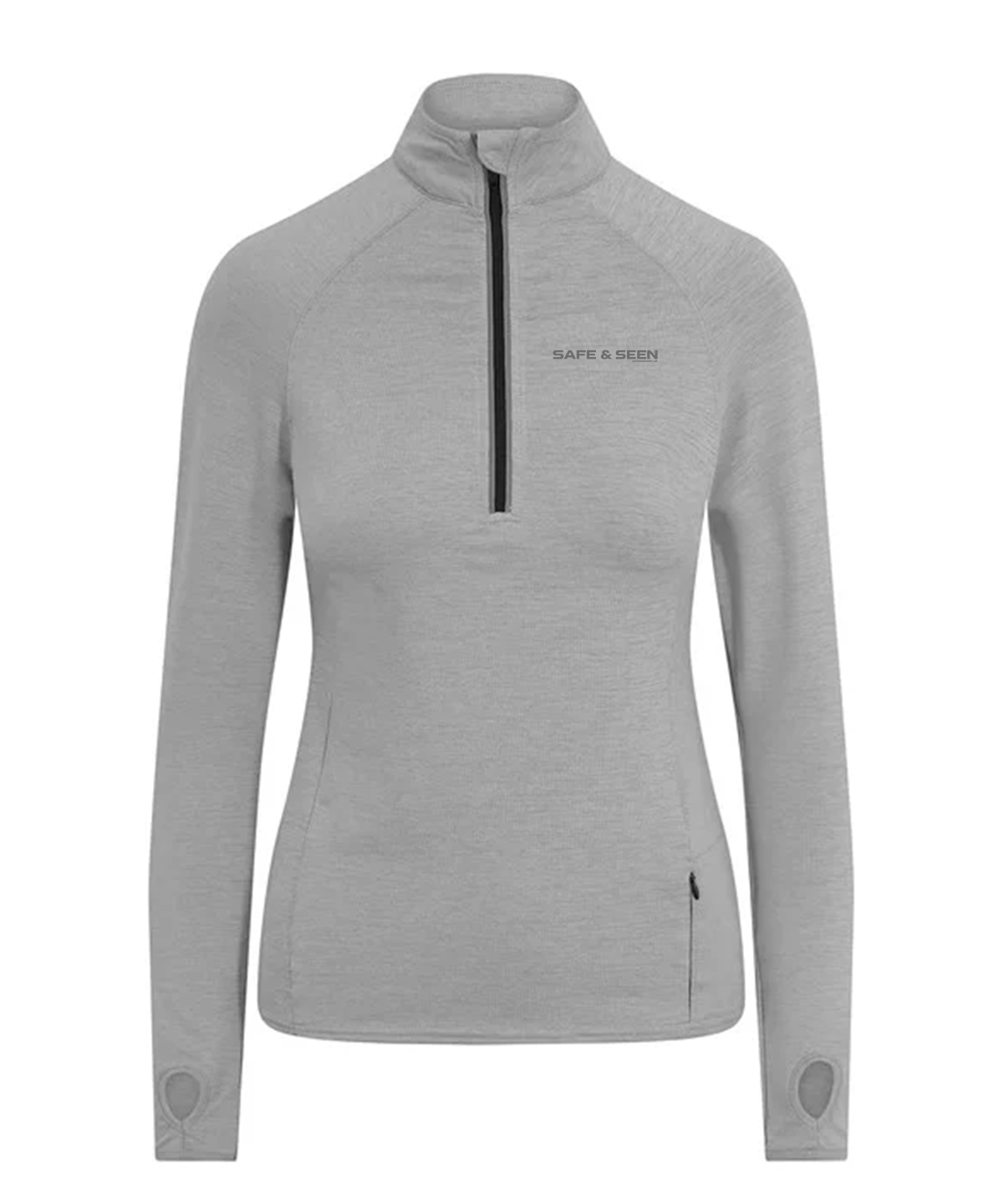 Safe & Seen Women's Cool Flex Half-Zip Performance Top