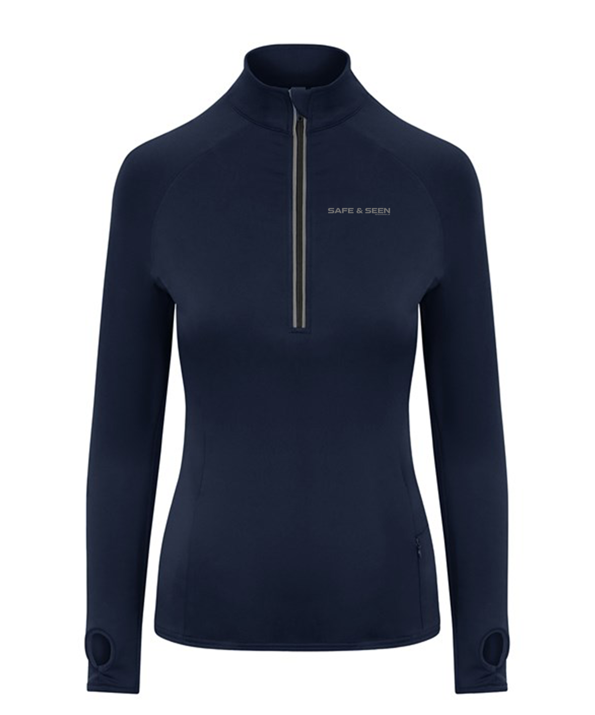 Safe & Seen Women's Cool Flex Half-Zip Performance Top