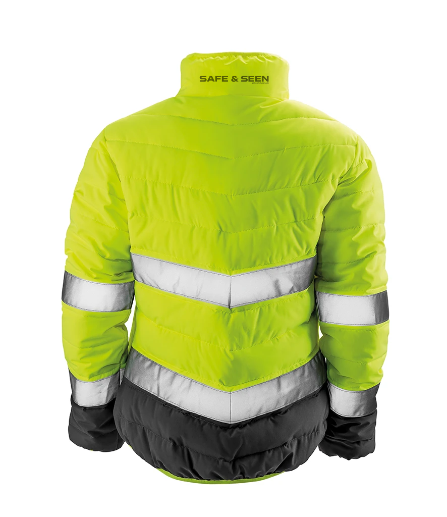 Safe & Seen Ladies Hi-Vis Padded Jacket