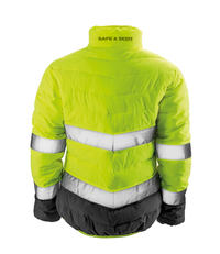 Safe & Seen Ladies Hi-Vis Padded Jacket
