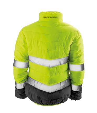 Safe & Seen Ladies Hi-Vis Padded Jacket