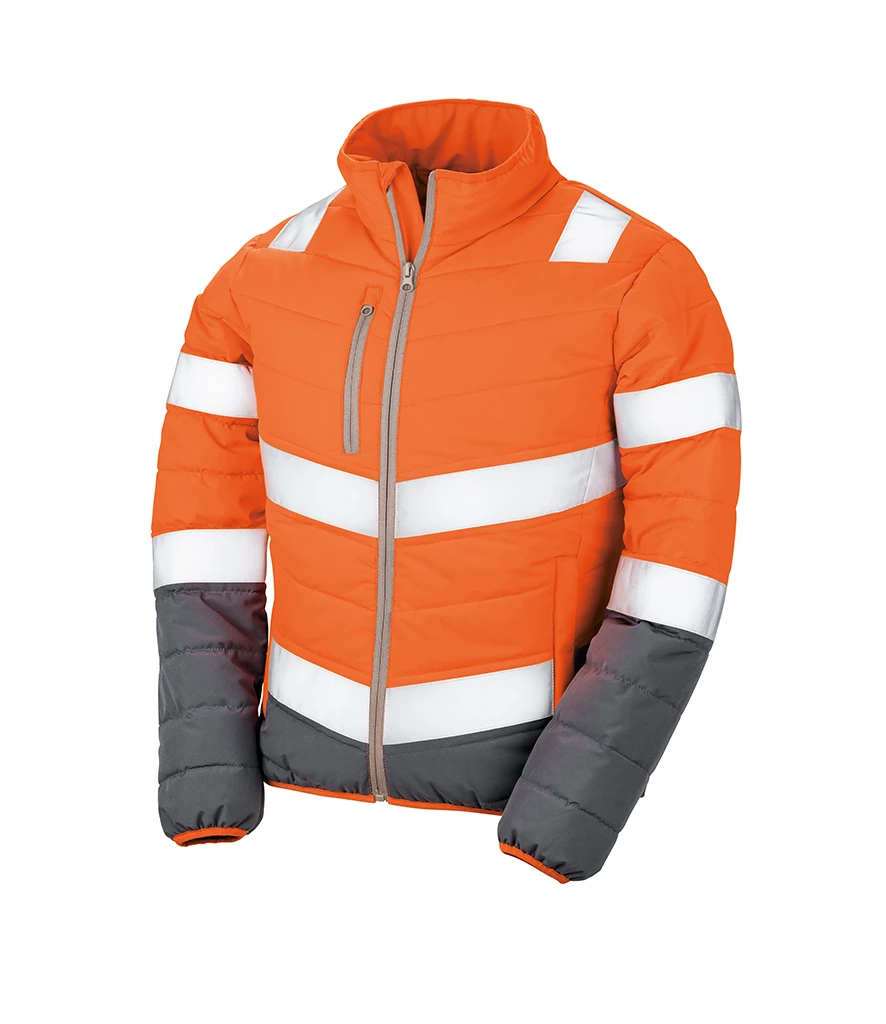 Safe & Seen Ladies Hi-Vis Padded Jacket