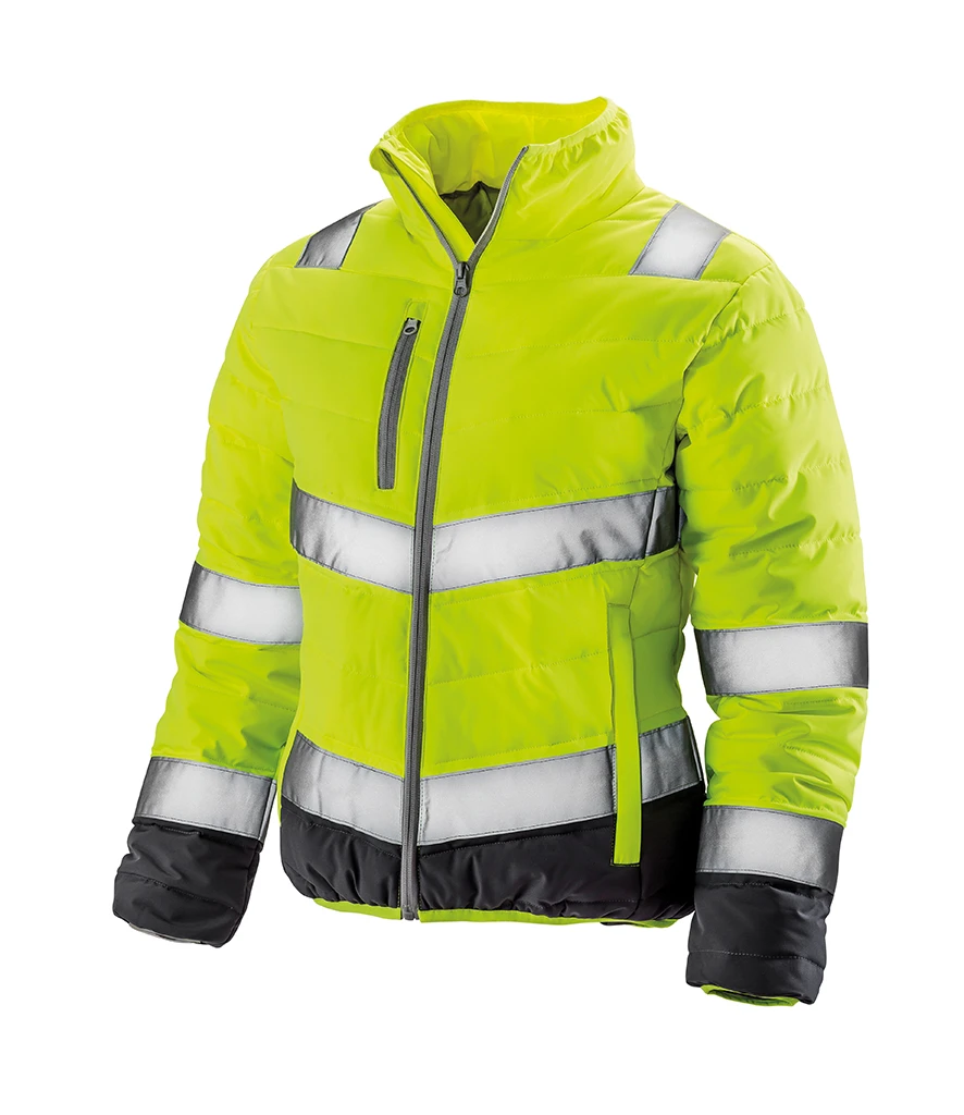 Safe & Seen Ladies Hi-Vis Padded Jacket